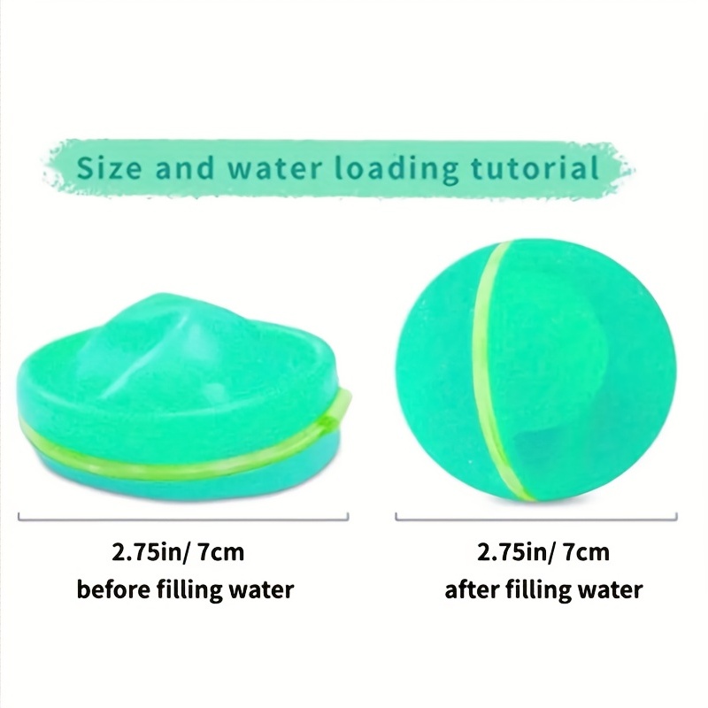2pcs Reusable Water Balloons Magnetic Self Sealing Water Balloons Soft Silicone Outdoor Summer Fun Water Toys For Kids