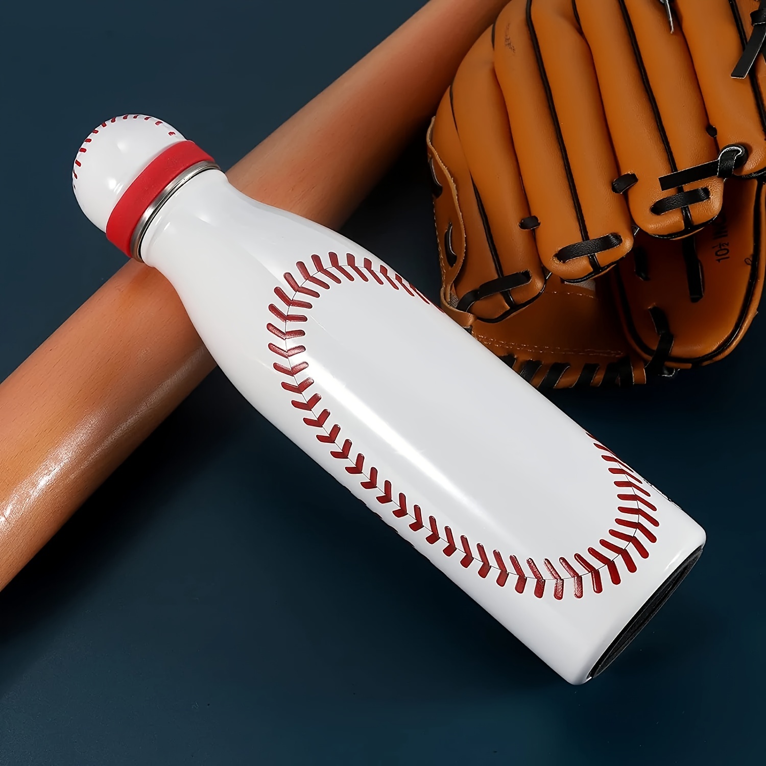 Double Insulated Stainless Steel Water Bottle With Baseball - Temu