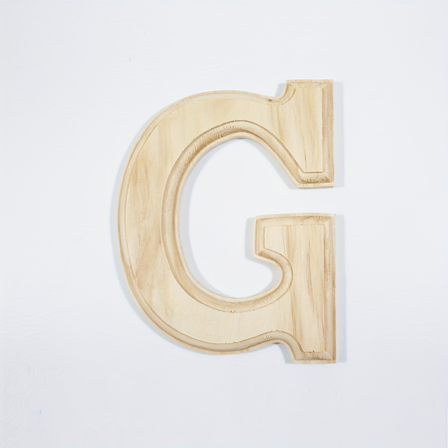 AOCEAN Letras de madera blanca de 8 pulgadas, letras de madera sin terminar  para decoración de pared, letras decorativas de pie, rebanadas, decoración