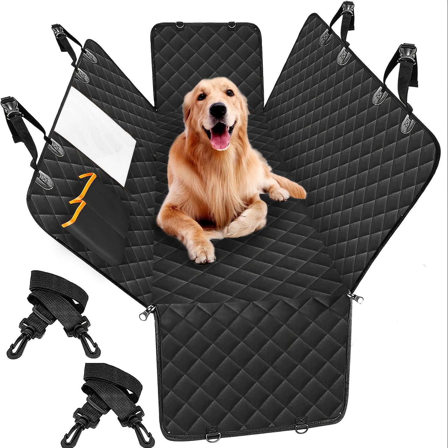 Keep Your Car Clean & Safe: Waterproof Pet Car Seat Cover With Mesh Window  - Temu