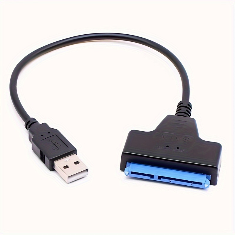 Cable SATA a USB 3,0/2,0 de hasta 6 Gbps para disco duro externo HDD SSD de  2,5 pulgadas, adaptador SATA 3 de 22 pines, cable USB 3,0 a Sata III