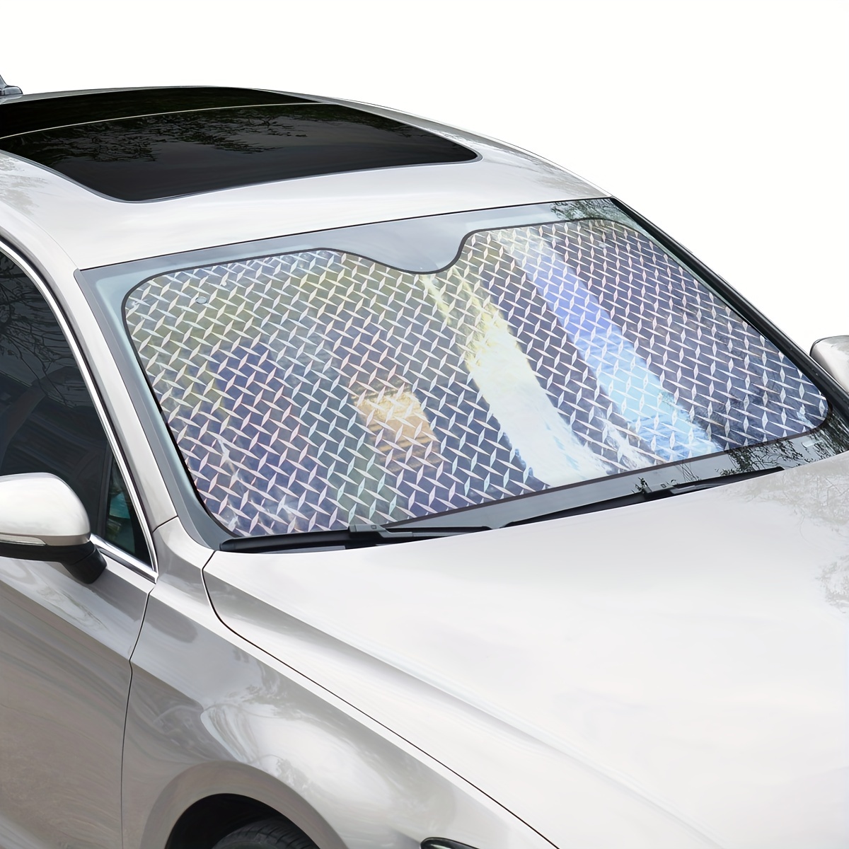 Universal Silver Laser Sunshade Keep Car Cool Protected Sun! - Temu Austria