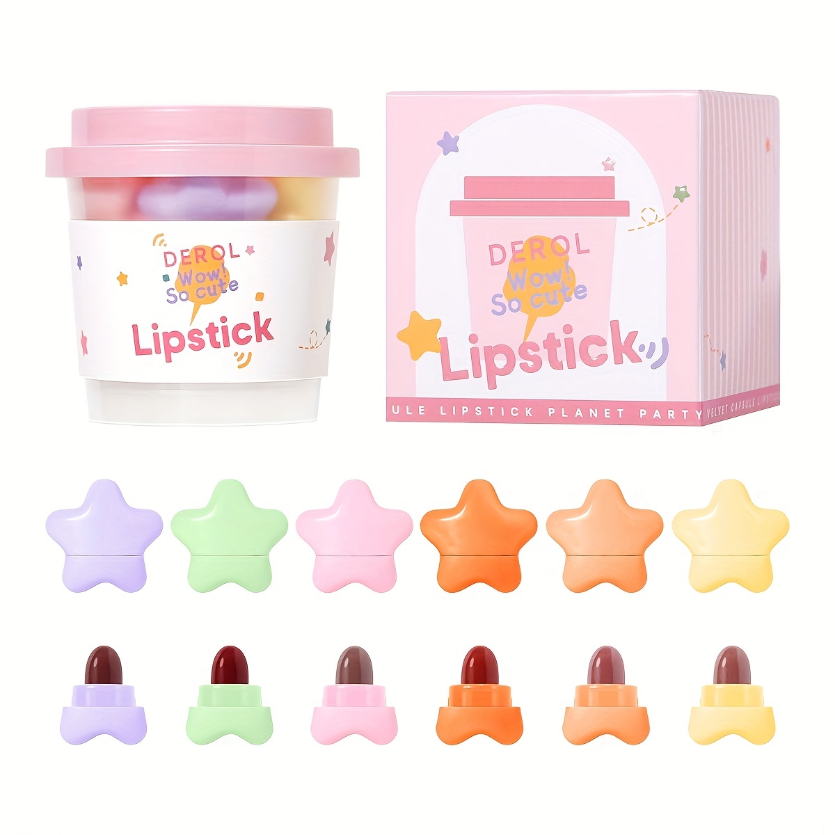 Star Lipstick Velvet Soft Mist 6 Colors In A Mini Mik Tea Cup Colorful Cute  Gift For Girls And Women Valentines Day Gifts, Shop Now For Limited-time  Deals