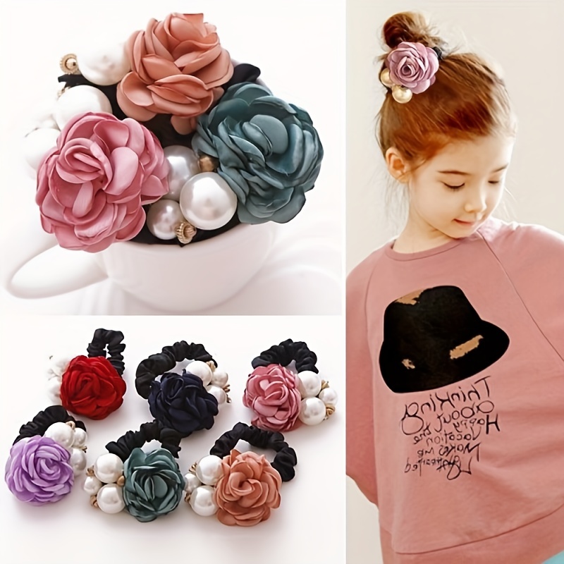 Perle Strass Fiore Rosa Elastici Fasce Capelli Eleganti Cravatte Capelli  Elastici Fasce Capelli Scrunchies Floreali Porta Coda Cavallo Accessori  Capelli Donna Ragazza, Checkout Online Rapido E Sicuro