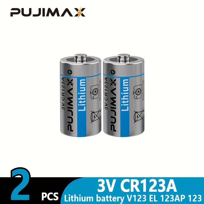 Chargeur double CR123A inclus 2 piles CR123A Li-ion, ne convient