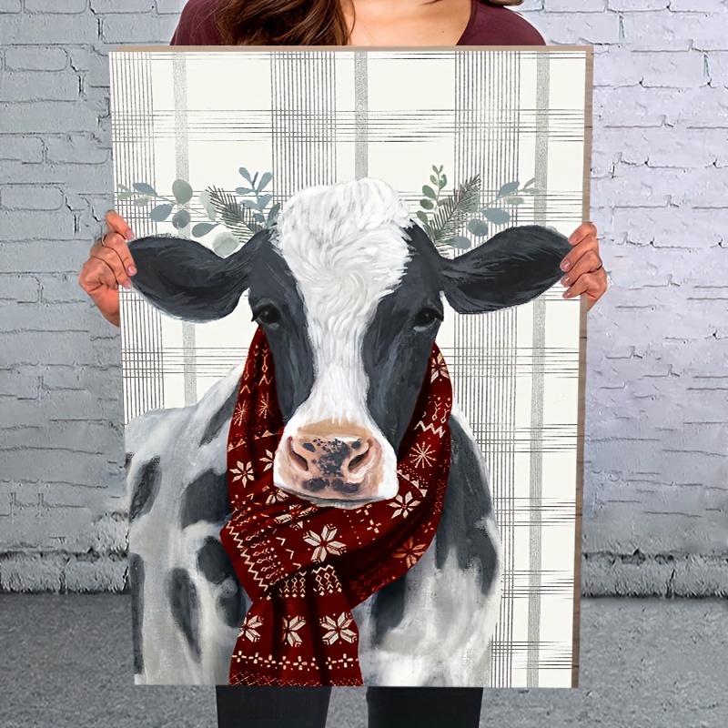 Rustic Flannel Blanket Farm Cow Head Print Pattern Small - Temu