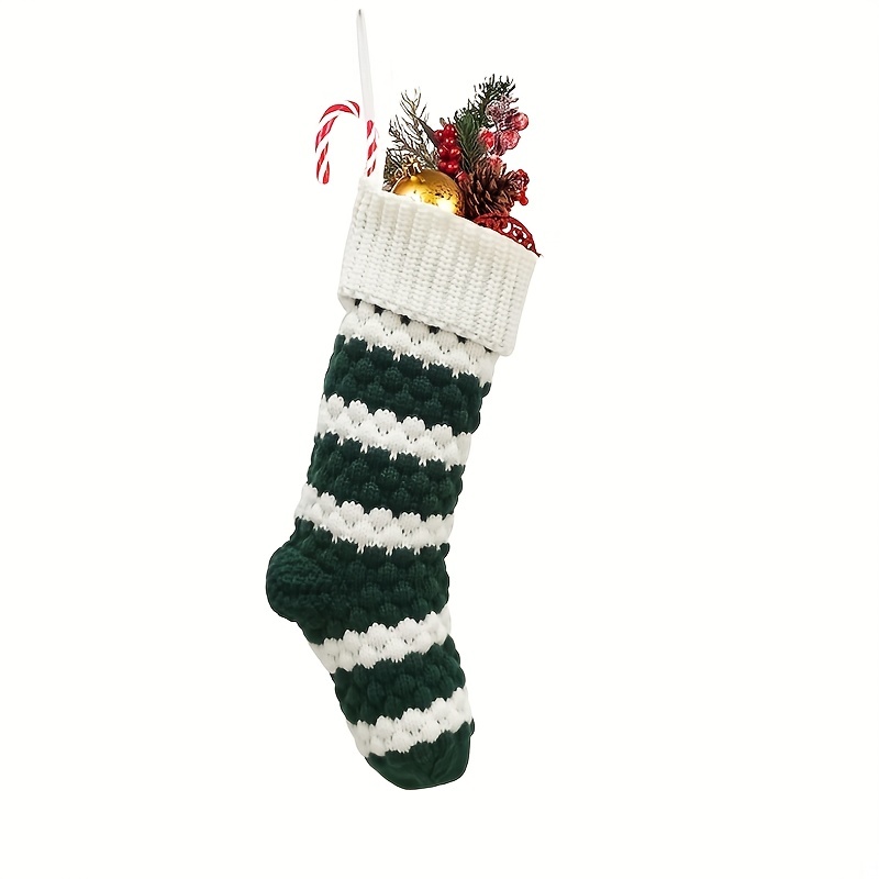1pc Christmas Stockings Cable Knit Xmas Stockings 18 Inches Large