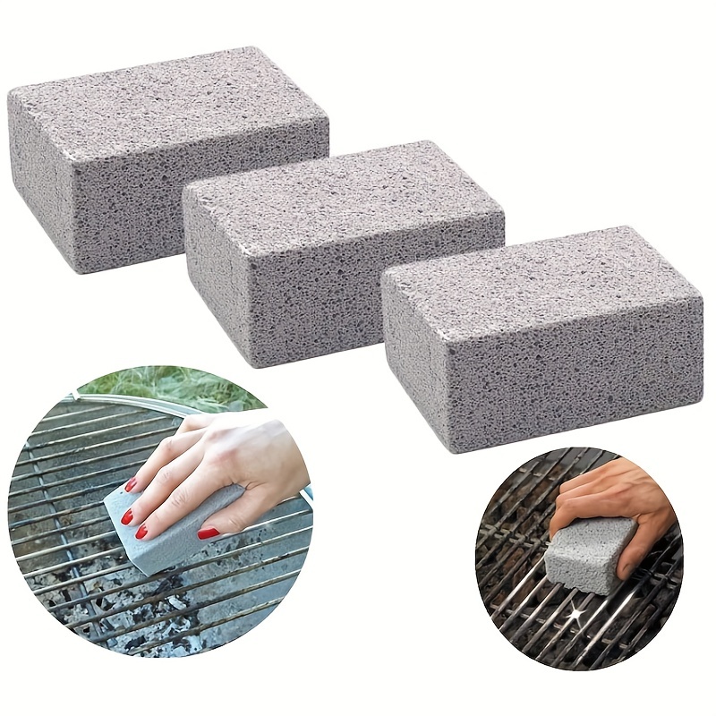 Outdoor BBQ Grill Cleaning Brick Block BBQ Racks Stains Grease