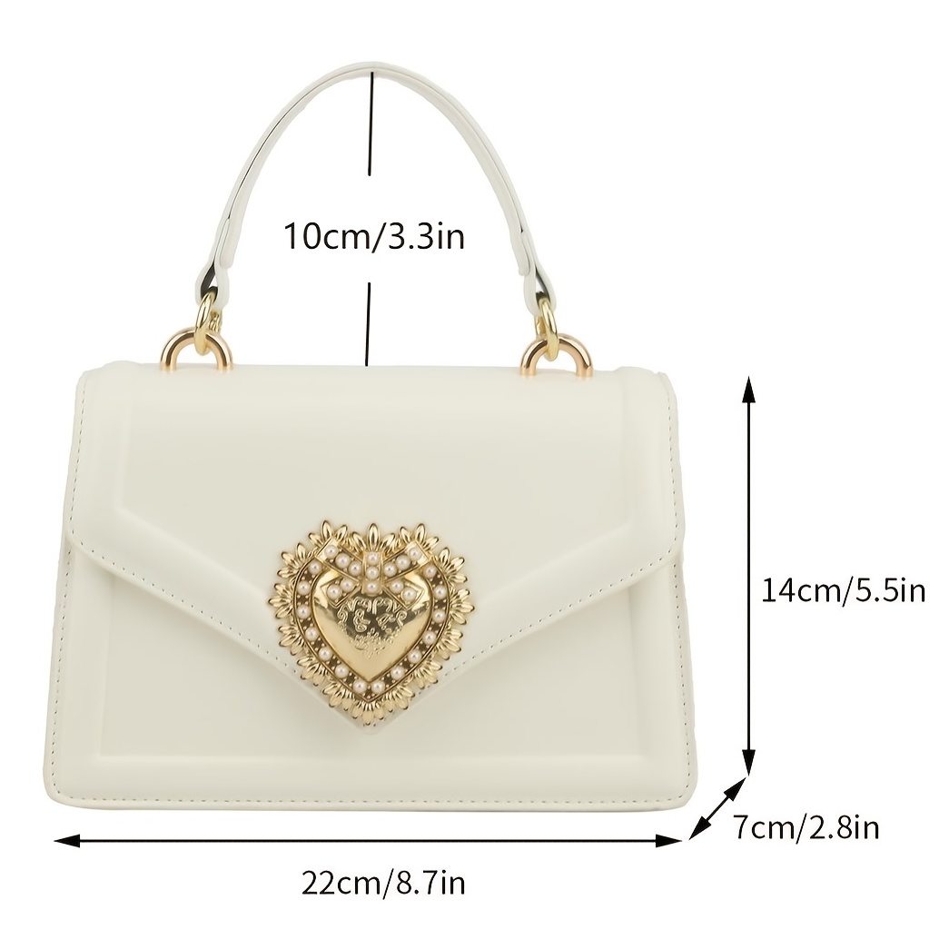Mini Fashion Square Handbag, Original Unique Pu Leather Crossbody Bag With  Pearl Decor, Women's Trendy Casual Shoulder Bag & Phone Bag - Temu
