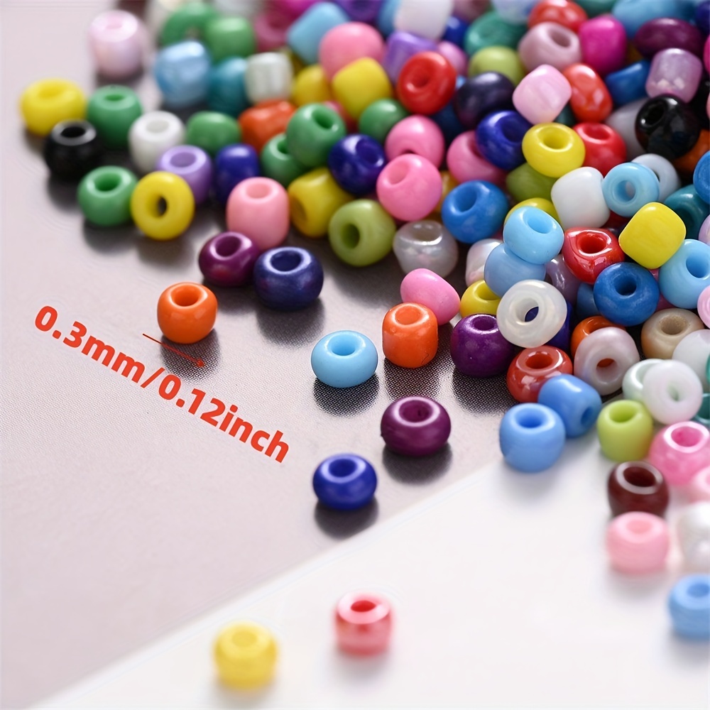 Mixed Color Charm Czech Glass Seed Beads Round Loose Beads - Temu