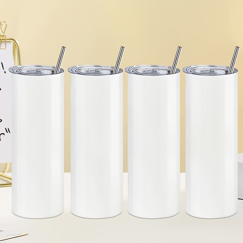 Sublimation Tumblers Bulk With Straw And Straw Brush Double - Temu