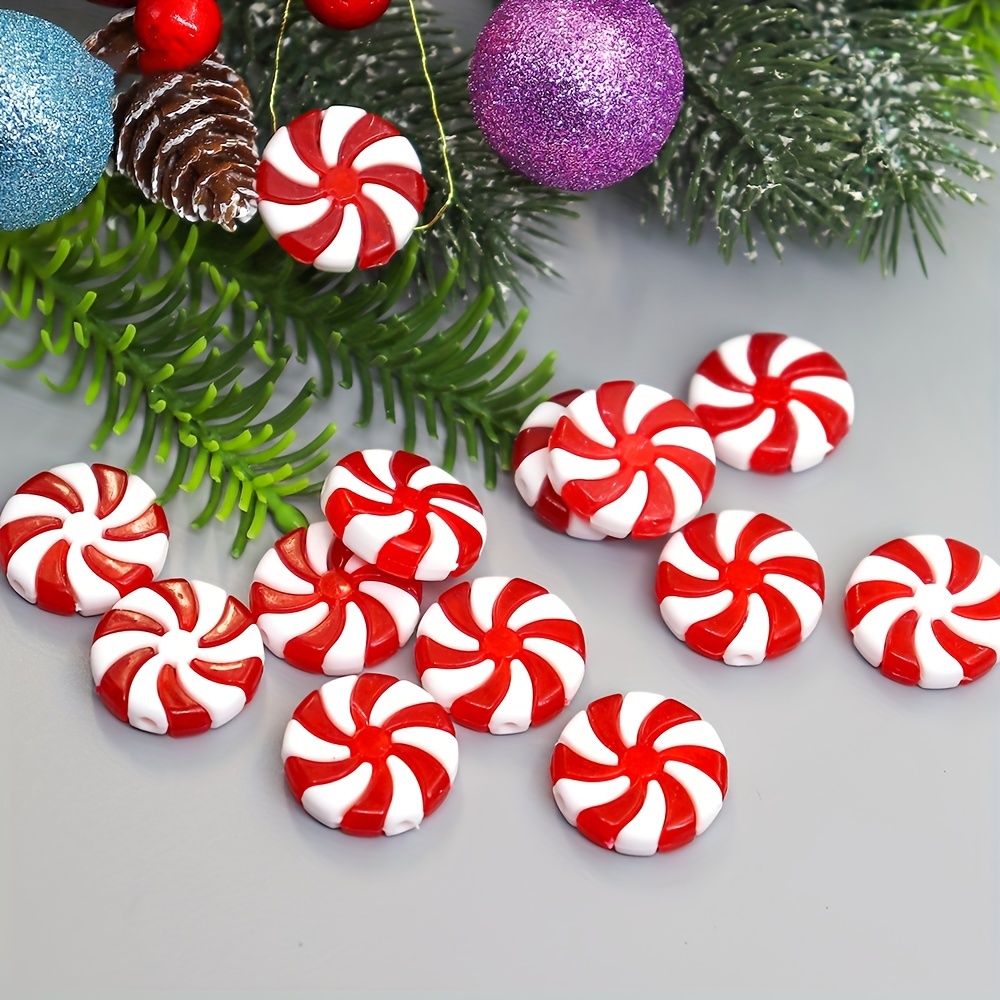 Caramelle Finte 50 Pz Natale Candy Cane Ornamenti Albero di Natale
