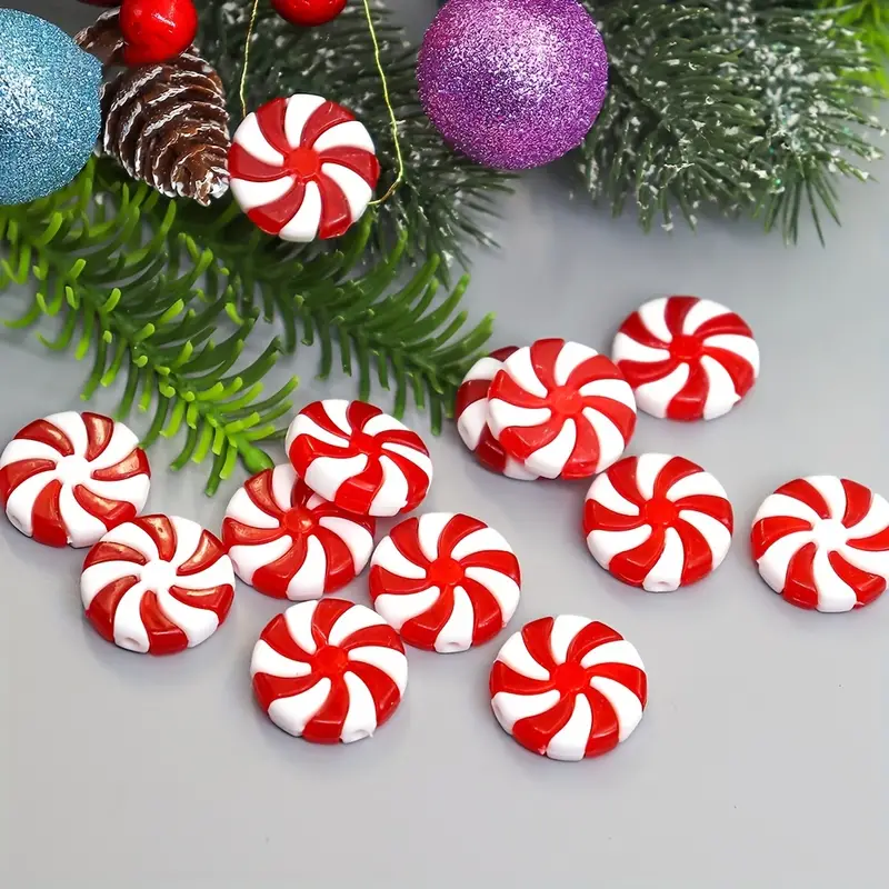 Fake Candy For Christmas Tree Decorations Red White Sweets - Temu