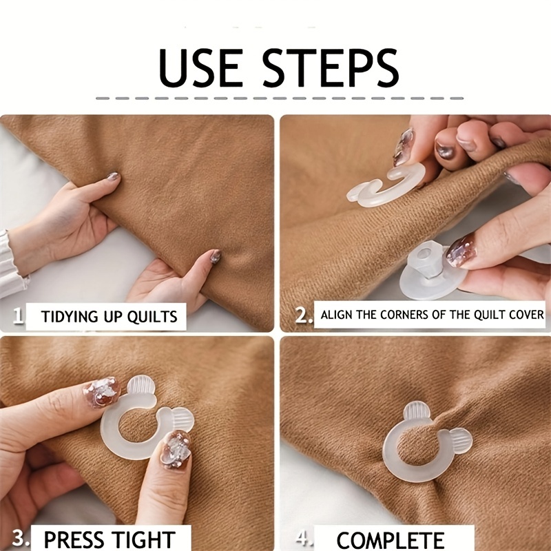 8 Pairs Quilt Fixer Safety Sheet Corner Fixing Buckles