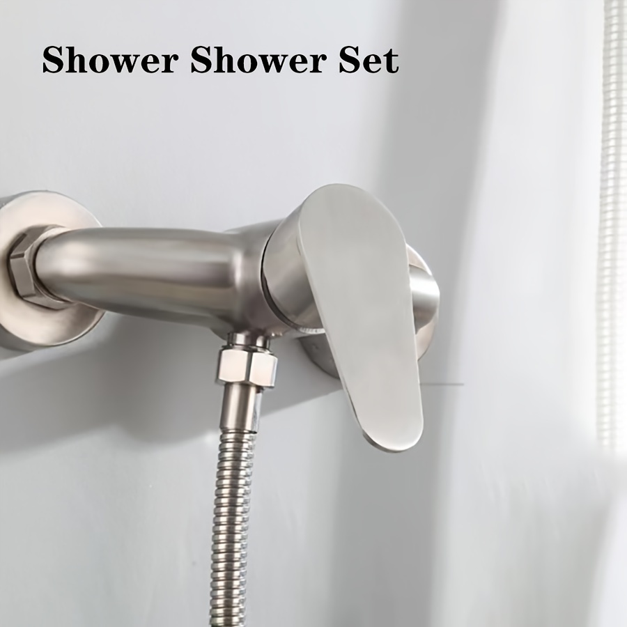 Single Handle Single Function Bathroom Shower Set - Silver