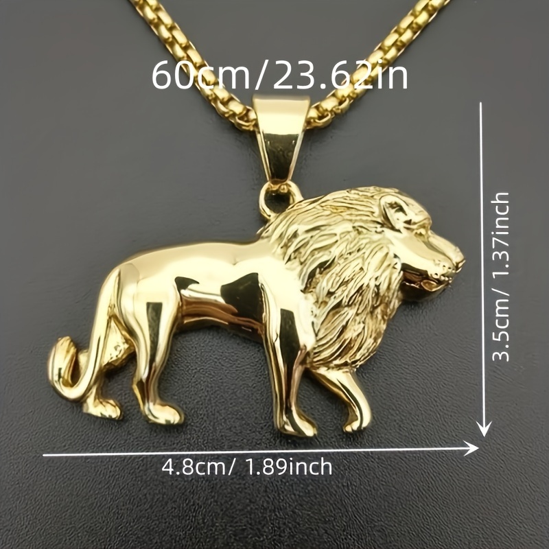 Gold lion hot sale locket design