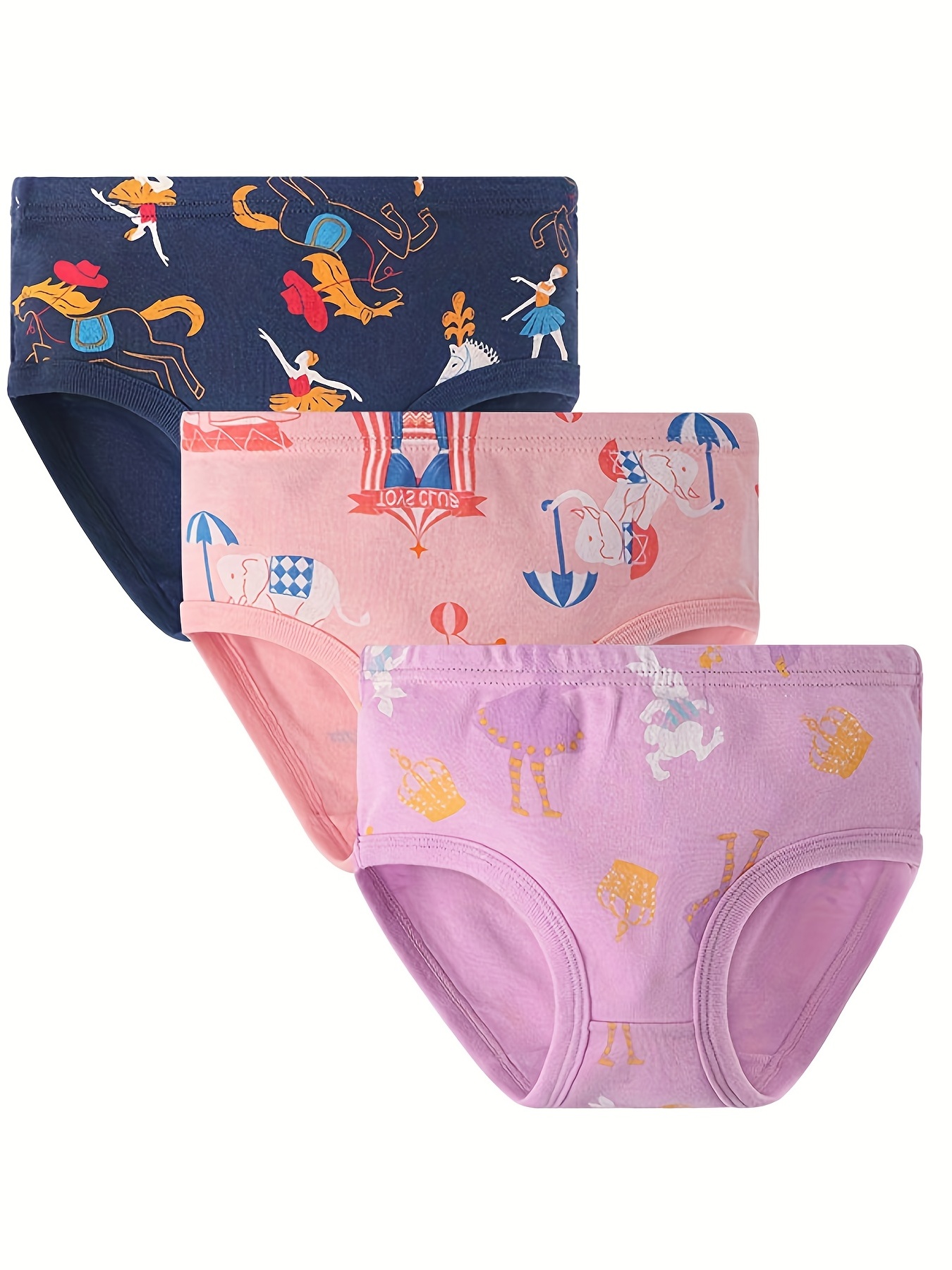 Girls Triangle Panties Cute Princess Print Comfortable - Temu