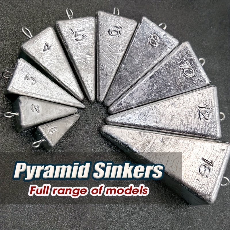 1pc/3pcs 1oz~6oz Pyramid Sinkers Fishing Weights Sinker - Temu