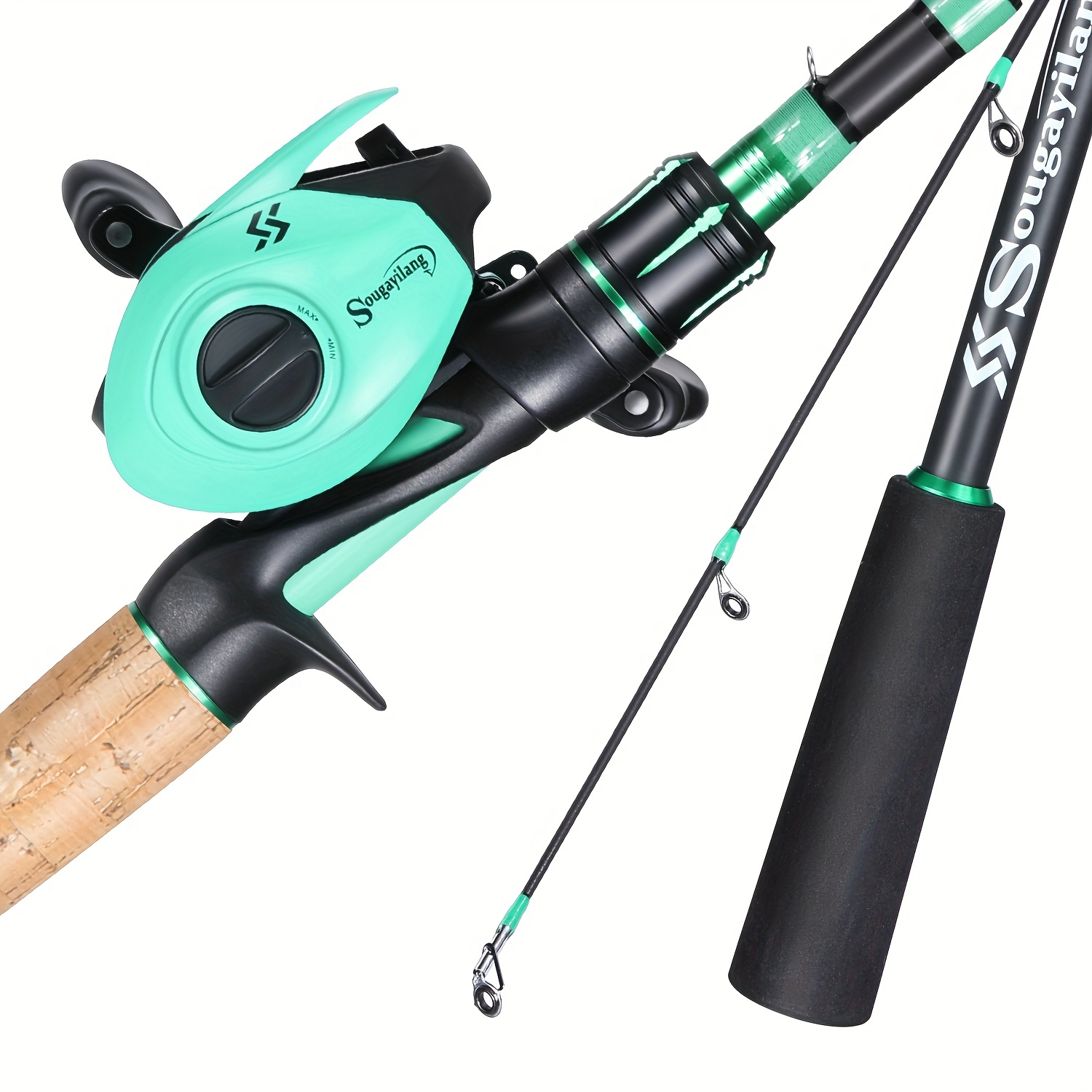 Sougayilang Fishing Rod And Reel Full Kit, Including 1.8-2.1m/5.9ft-6.8ft  Portable Ultralight Fishing Rod, 7.2:1 Gear Ratio Baitcasting Reel, Soft Har