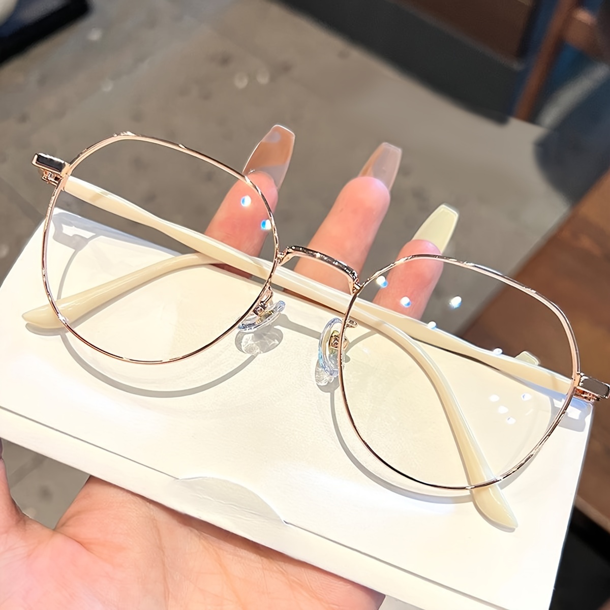Gafas de bloqueo de luz * con doble puente, estilo aviador, lentes  transparentes, gafas de ordenador de moda para mujeres y hombres