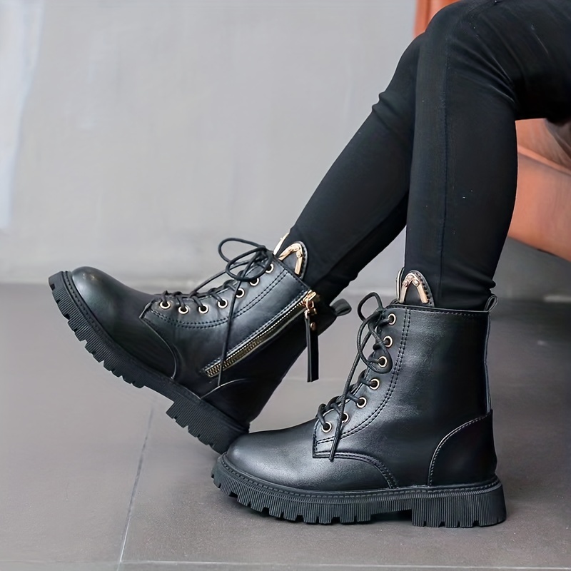 Girls short hot sale black boots