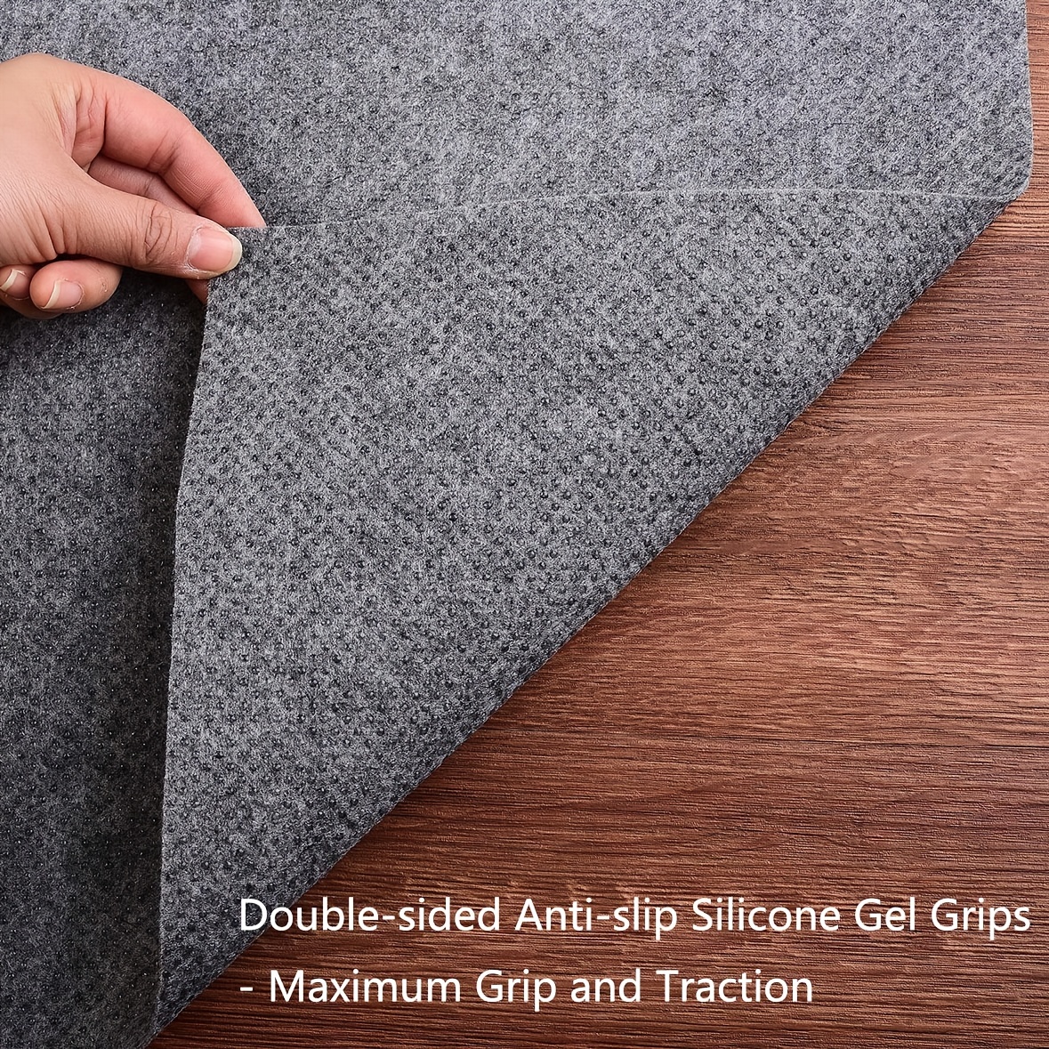 Almohadilla antideslizante con agarre para alfombra, fieltro extra grueso  de 2 x 8 pies y 1/4 pulgadas para alfombras de pasillo y suelos de madera