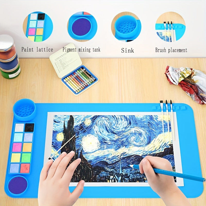 Children's Painting Mat Silicone Painting Board Art Learning - Temu