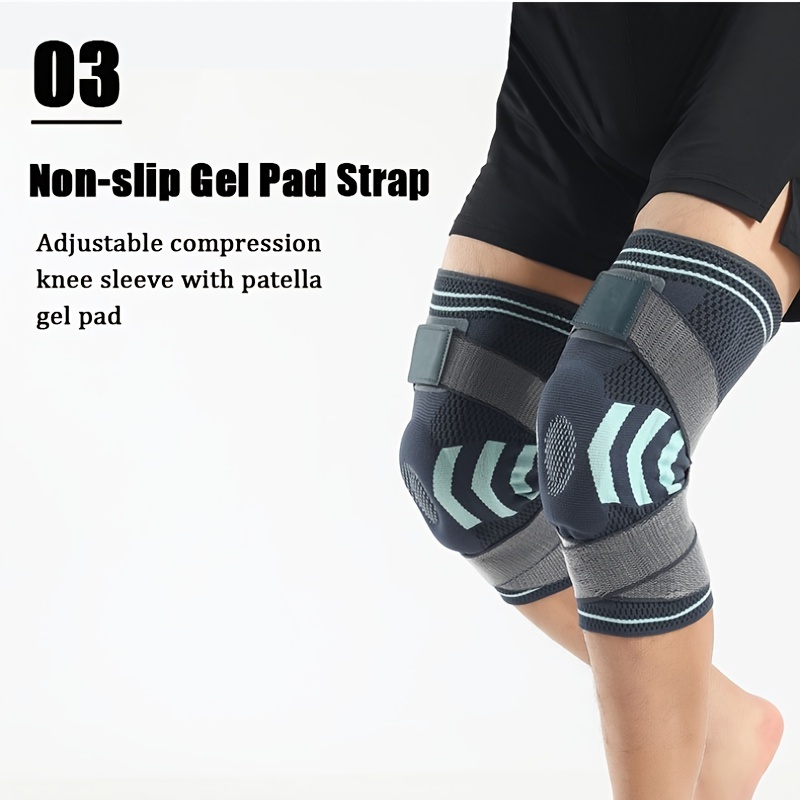 Knee Brace Compression Knee Sleeve with Patella Gel Pad & Side