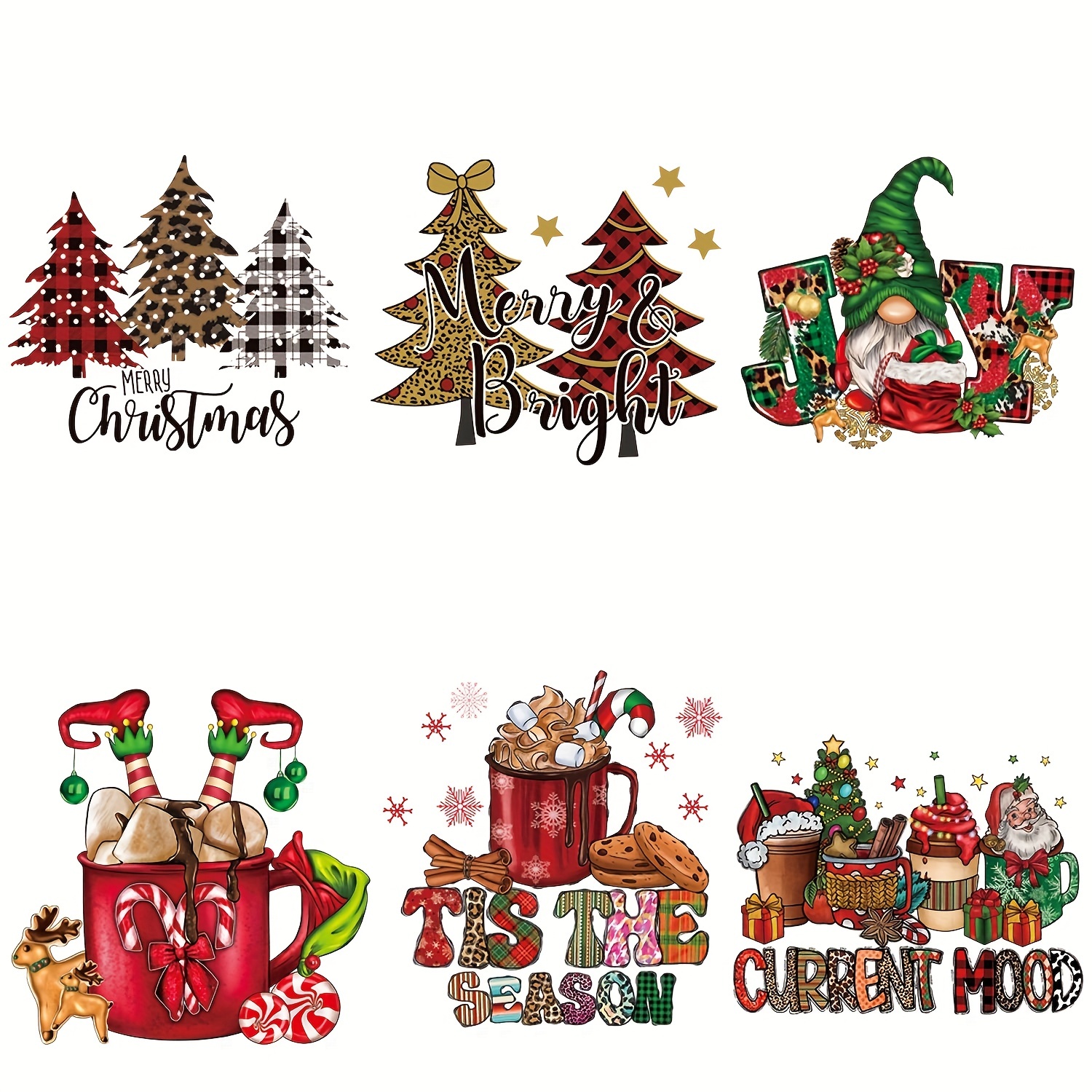 Christmas Heat Transfer Sticker Diy Washable Patches Clothes - Temu Canada