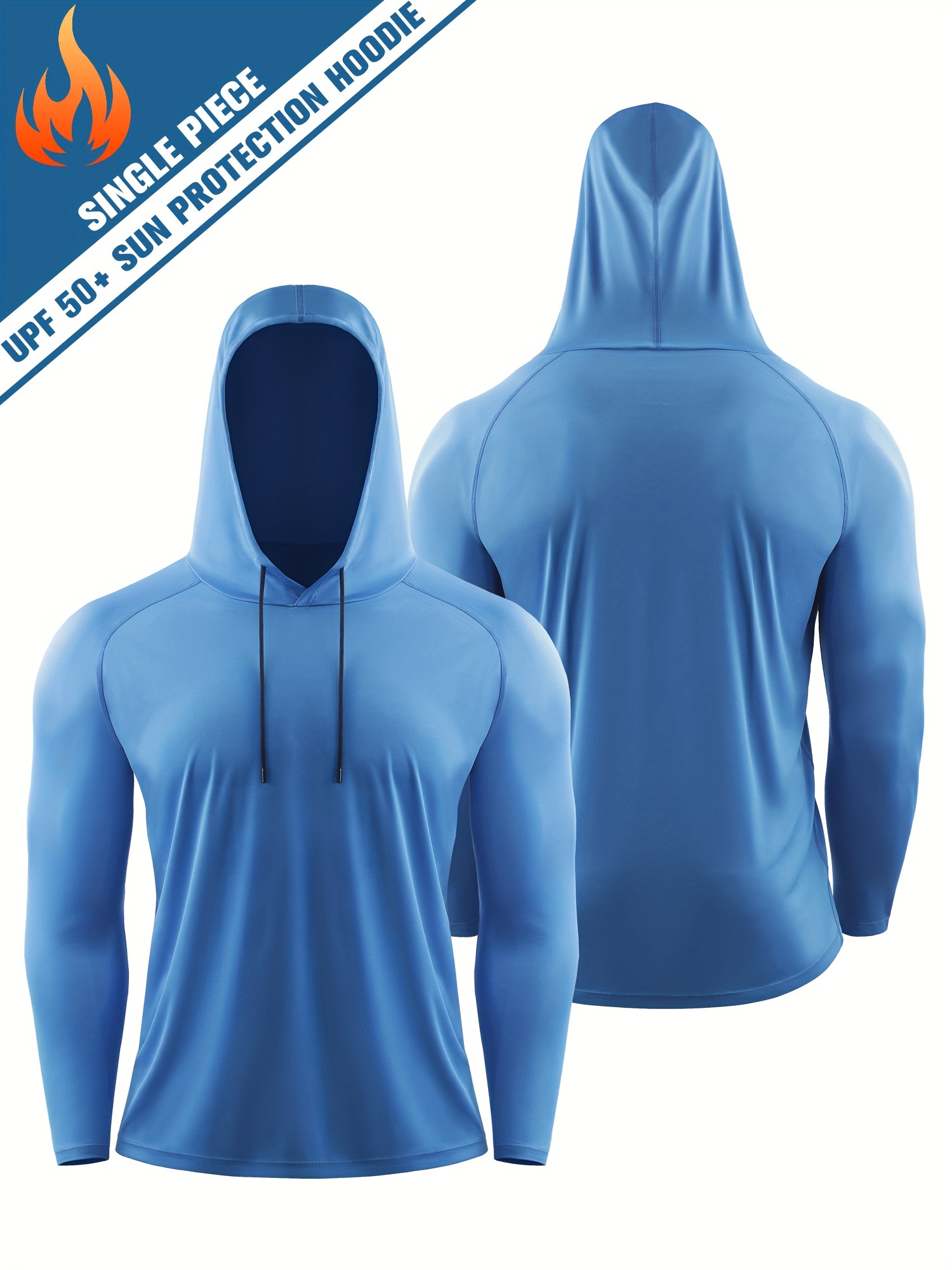 Men's Upf 50+ Color Gradient Diving Sun Protection Hooded - Temu