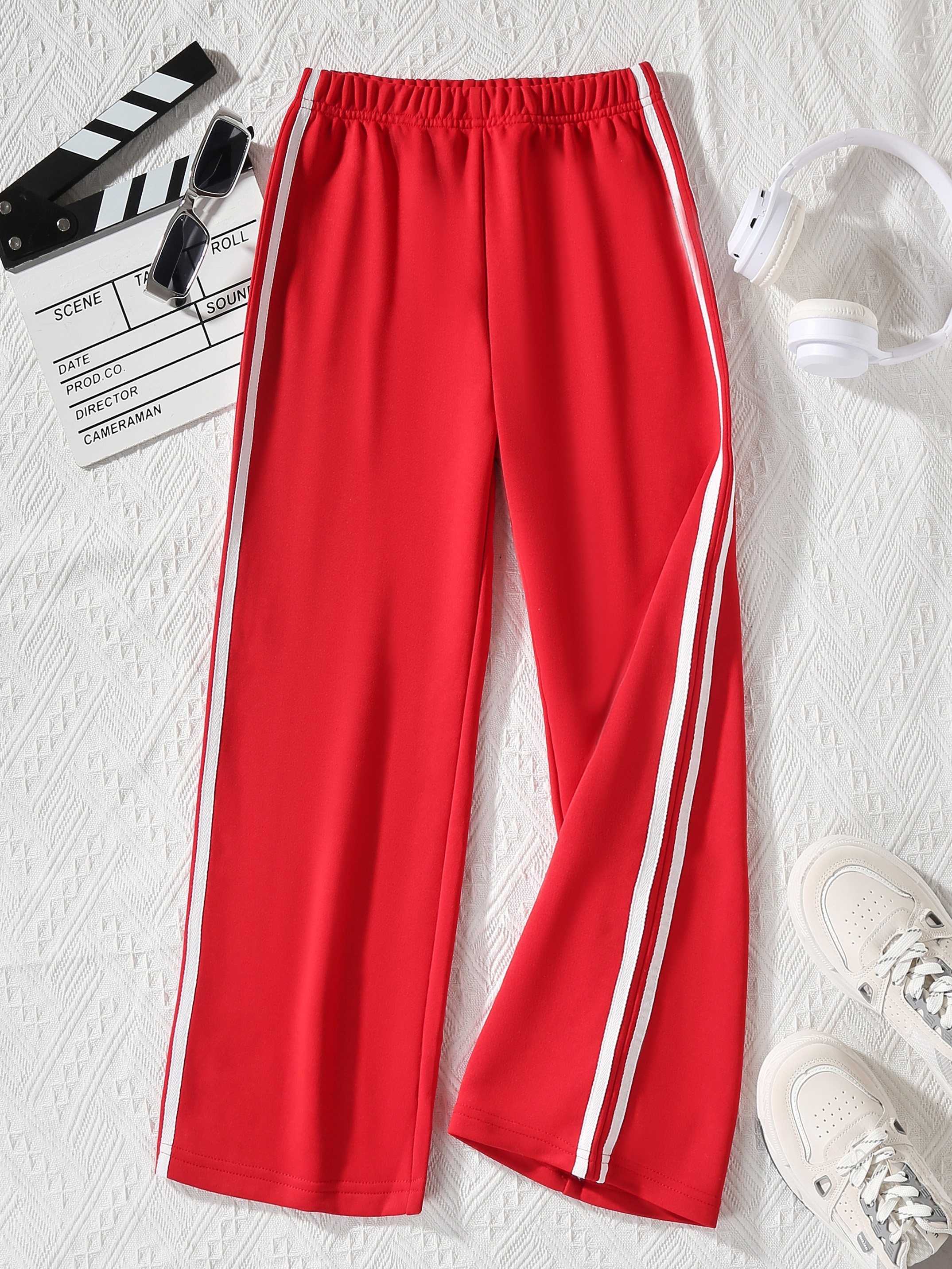 Women's Fashion High Waist Solid Color Sports Pants Skinny