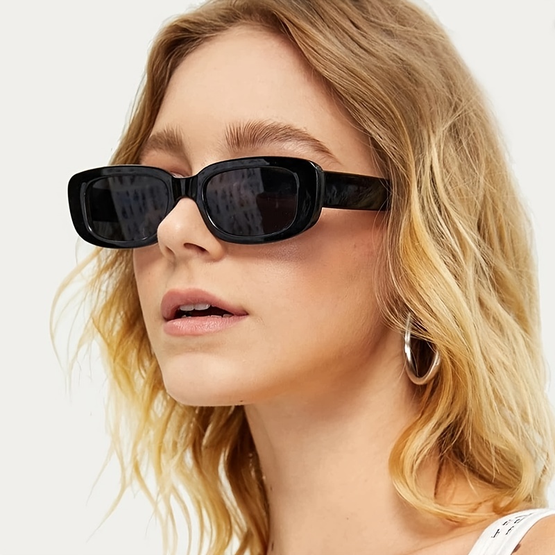Rectangle Sunglasses Women Trendy Fashion 90s Y2k Vintage - Temu