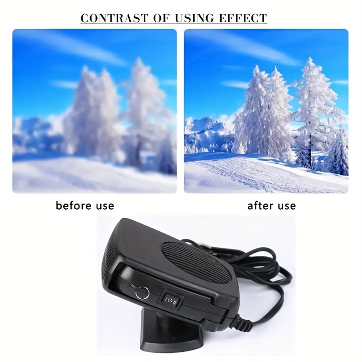 Defog Defrost Car Heater 12v 150w Handheld Portable Demister Air  Purification Fan Auto Vehicle Windshield Defroster Heating Cooling Fan, Shop On Temu And Start Saving