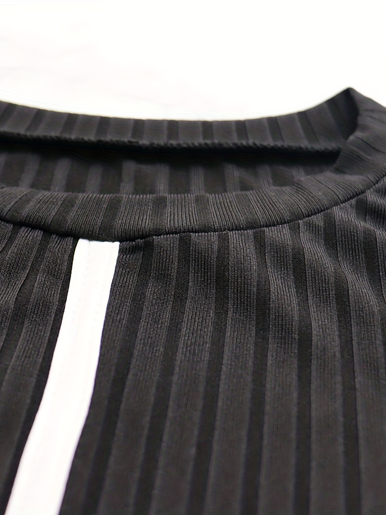 Black Cap Sleeve Curve Hem Sports Stripe Bodycon Dress