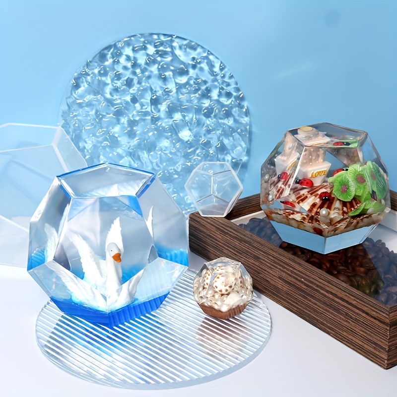 Diy Epoxy Mold Liquid 5 Sided Faceted Ball Micro Landscape - Temu