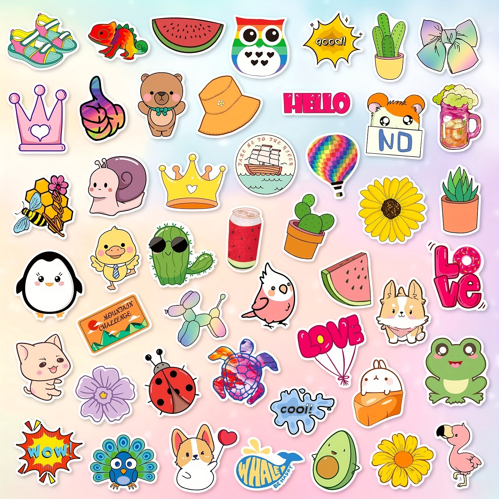 Aesthetic Stickers Waterproof, Cartoon Stickers Aesthetic