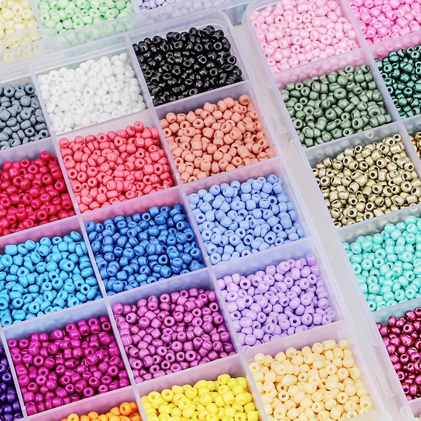 Mix Color Glass Seed Beads For Diy Earrings Bracelet - Temu
