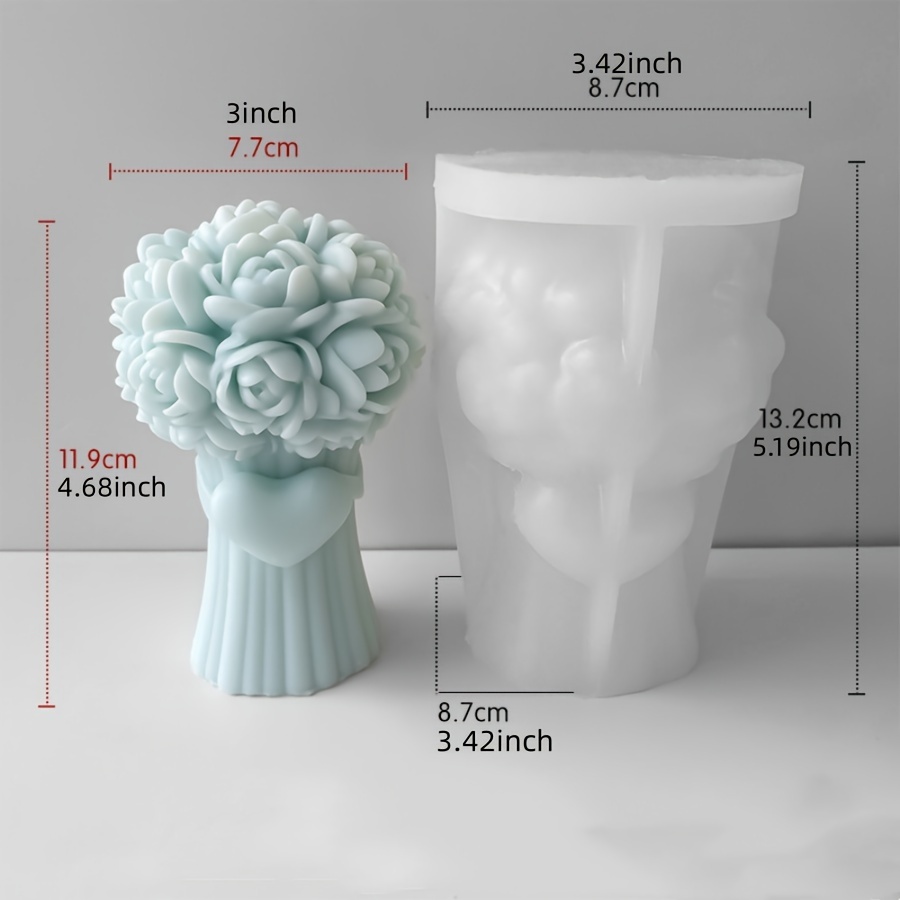 Flower Bouquet Silicone Mold Homemade Aromatherapy Candle - Temu