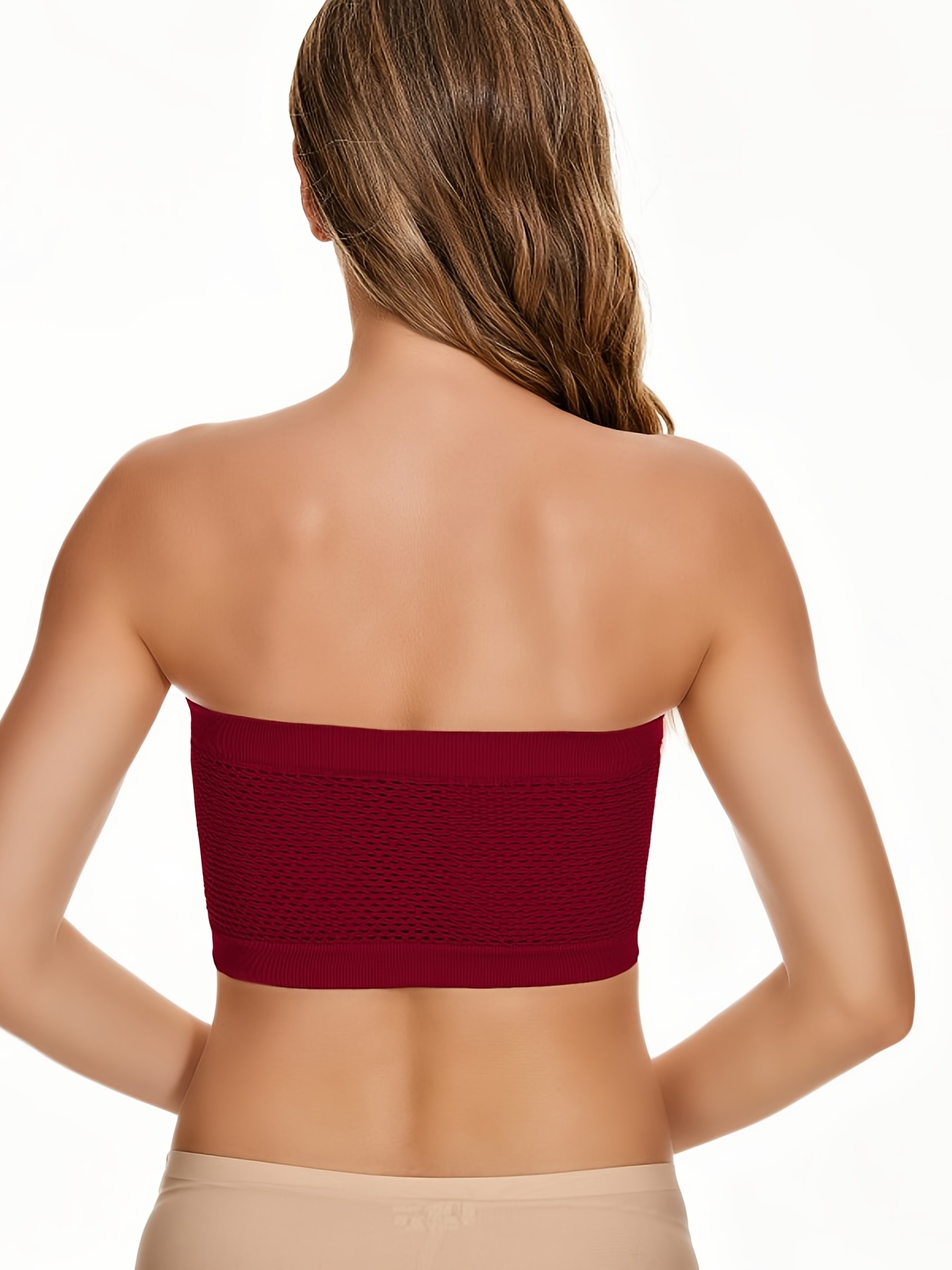 Stretchy Strapless Push Up Bras, Seamless Bralettes Stretchy Non Padded  Bandeau Tube Top Bra for Women