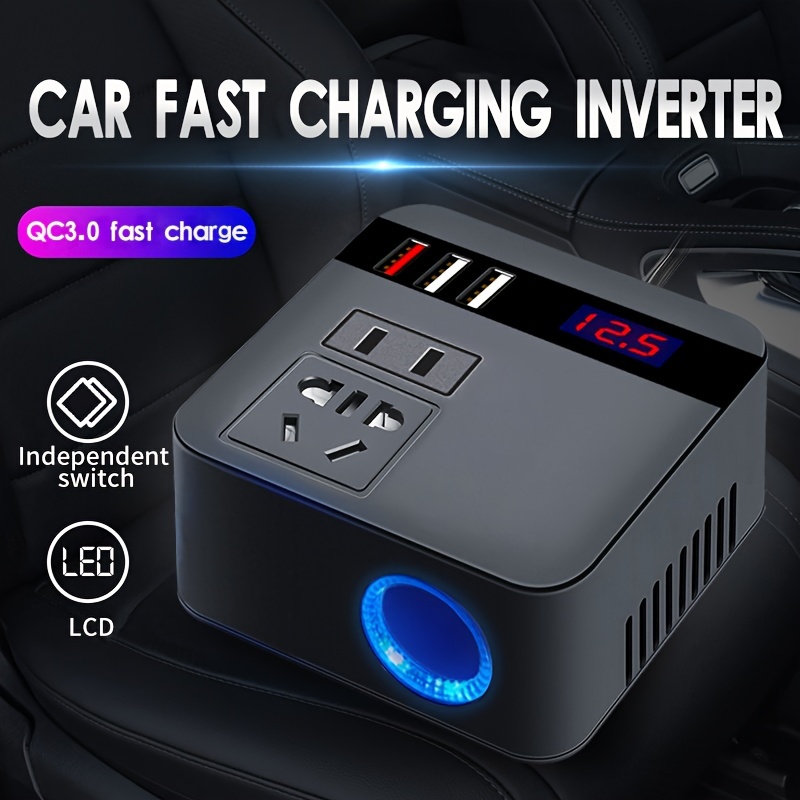 High definition Car Inverter 12v To 110v - 100W 12V/24V USB C Car Laptop  Charger Universal 65W PD 3.0 Type-C Laptop Adapter Dual 2.4A USB QC 3.0  Fast-Charging for Phone Tablet –