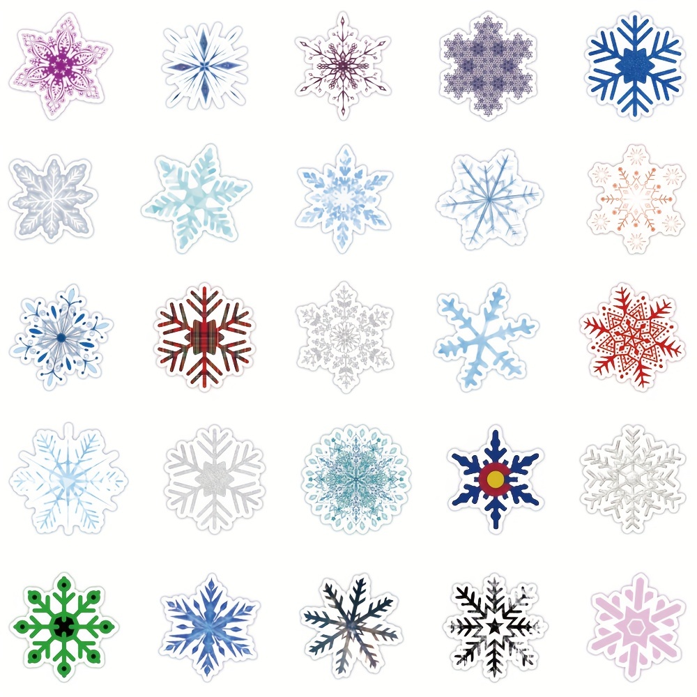 Christmas Decoration Snowflake Stickers Glass Cup Graffiti