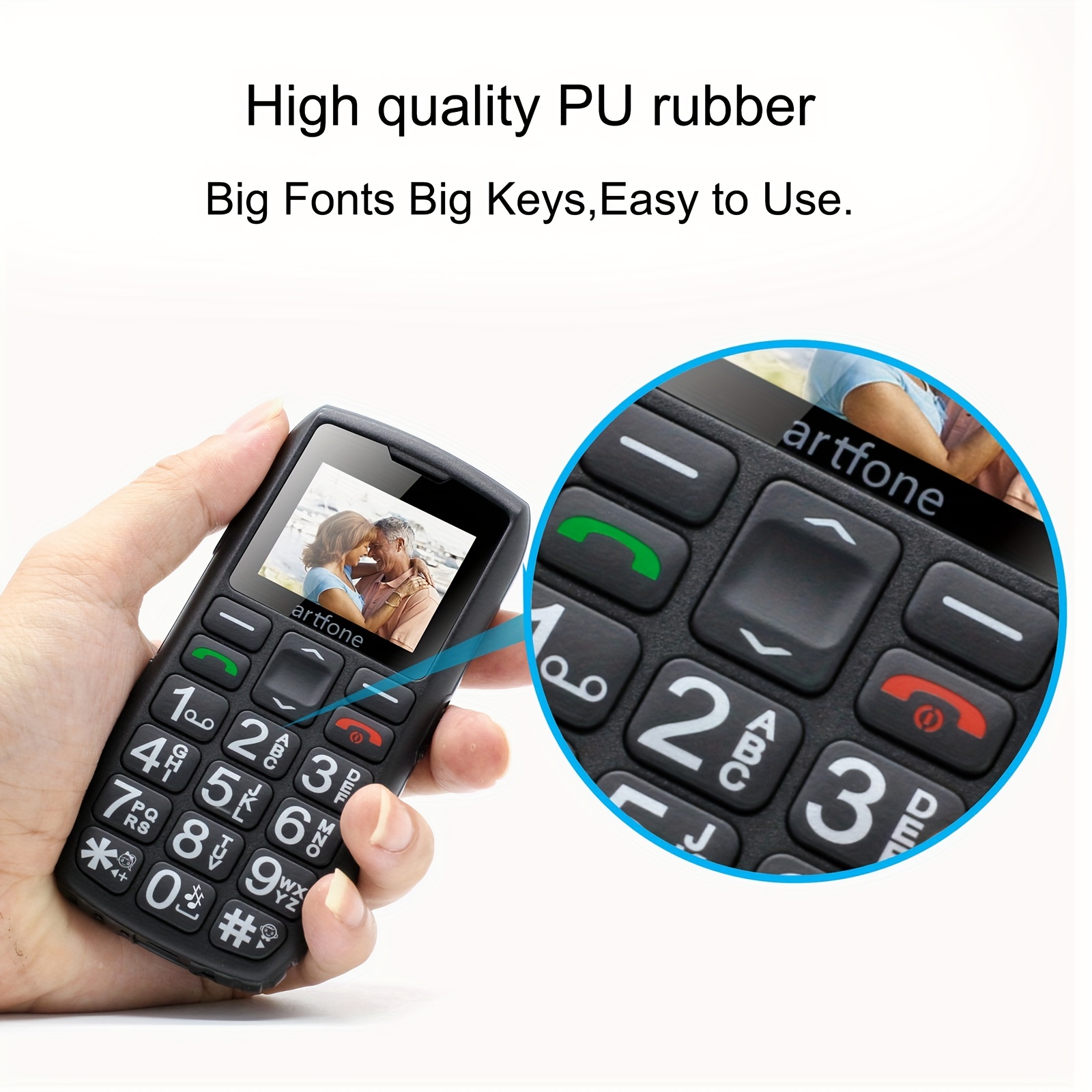 Teléfono celular T200 4G desbloqueado con botón grande para personas  mayores, fácil de usar, sonido claro, batería grande, teléfono celular para