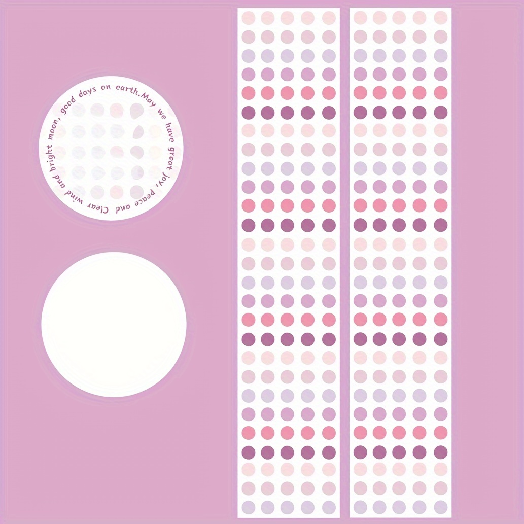 Dots Color Tape Single Roll, Student Gift Journal Material Tape Sticker Tool