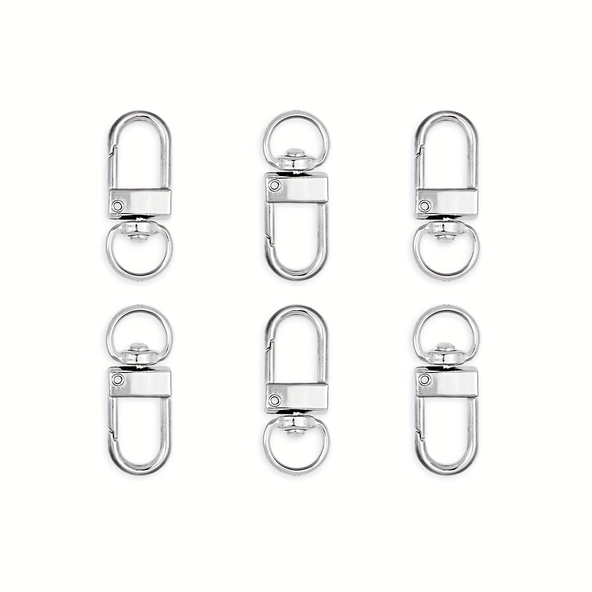 10PCS1.2*3.3CM Snap Buckle Keychain, Metal Trigger Clips Key Chain Ring Jewelry Making Mobile Phone Case Accessories Bag Accessories,Temu