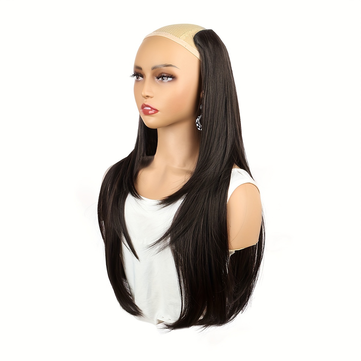 TEMU Synthetic V-shaped Layered Long Hair Extension Natural Invisible Hairpiece For Women Hair Accessories Halloween Christmas