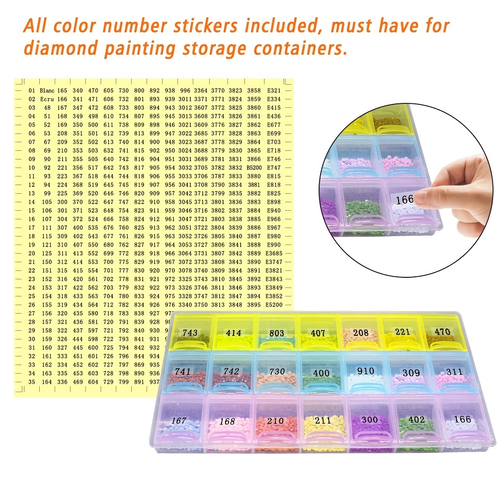 Diamond Painting Accessories Labels Storage Container Sticker Sheets Name  Number Labels White Rectangle Stickers Small Blank Self Adhesive Writable  Square Round Stickers 5d Diy Diamond Art Tools For Adults And Kid 