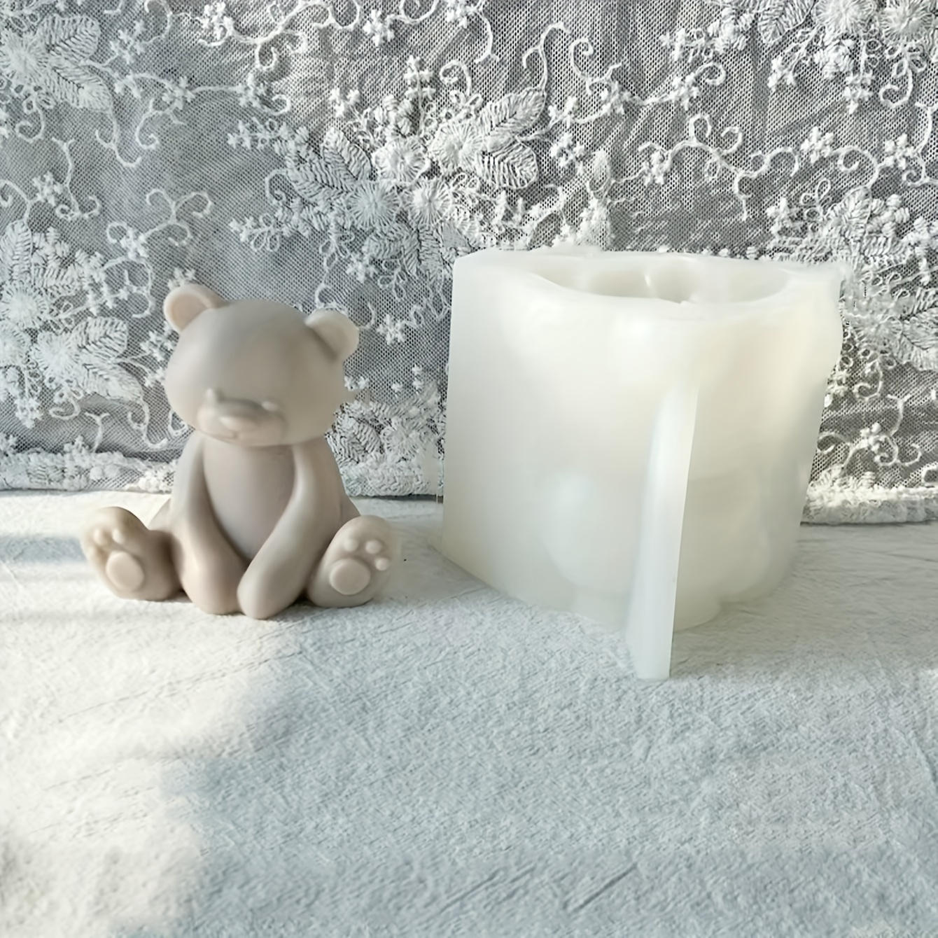 Bear Mold Fat Pile Bear Candle Silicone Mold Handmade Diy - Temu