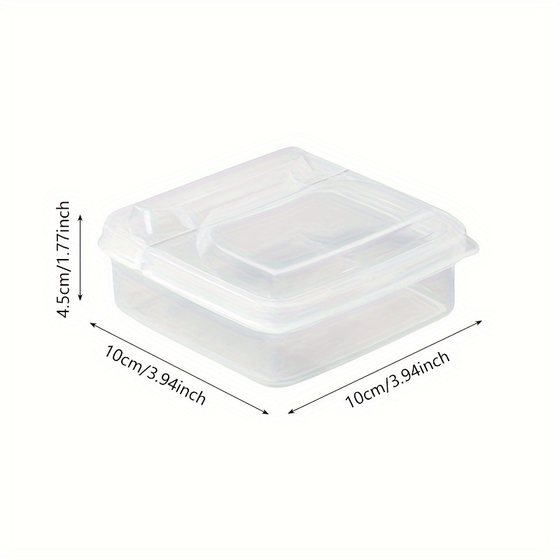 1pc Transparent Plastic Butter & Cheese Storage Box - Portable Fridge Organizer with Easy-Access Hinged Lid for Fresh Kitchen Organization, Food Preservation|Hinged Lid Design|Durable Container, Fridge Organizers And Storage
