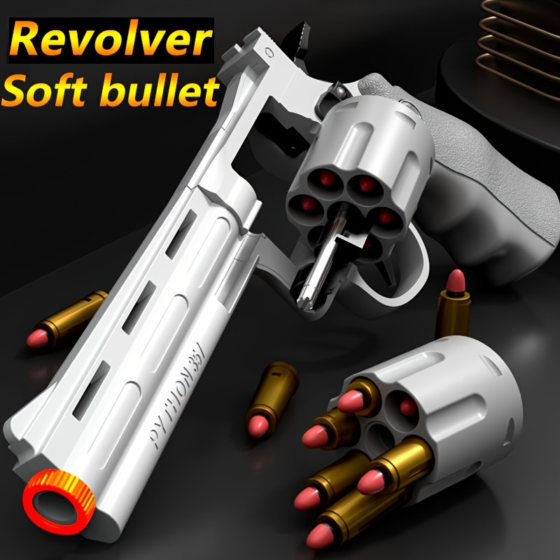 Long Revolver Cap Gun Pistol(containing 6 Bullets And 12 Soft Bullets) 3 37fe0f684fc5c19232857f1b882b77cd