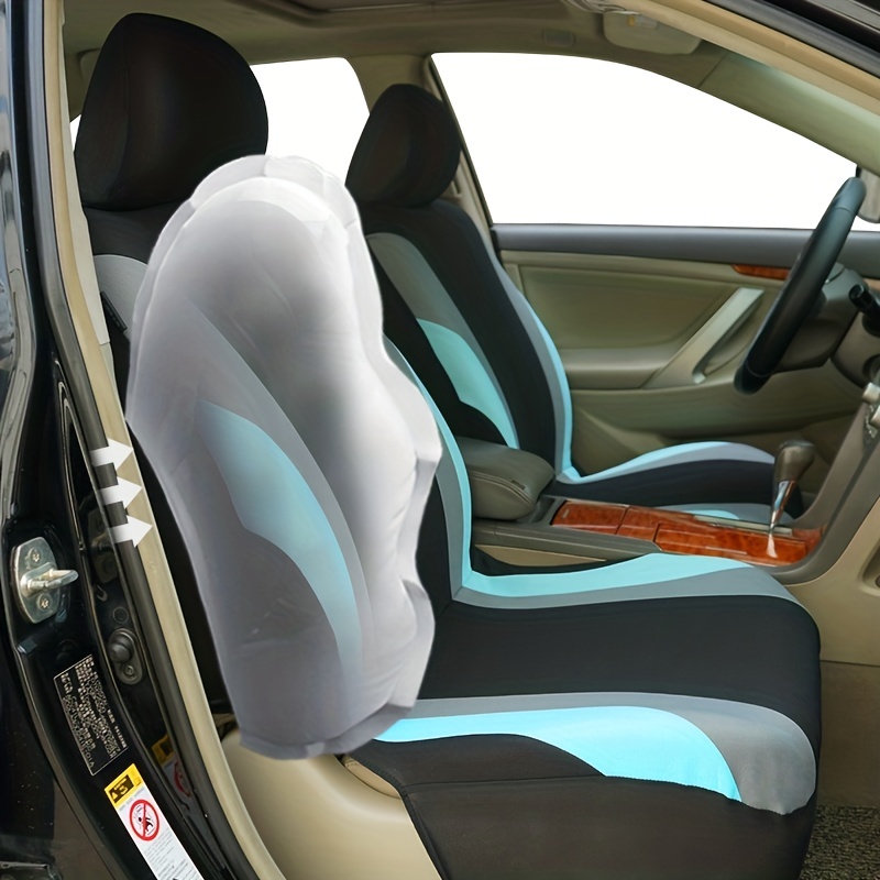 Saferide 2er Set Autositzbezüge PKW universal | Auto Sitzbezüge Kunstleder  Schwarz für Airbag geeignet | für Vordersitze | 1+1 Autositze vorne
